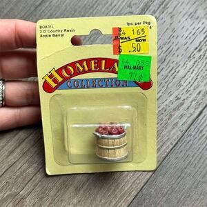 NEW Vintage 3D Dollhouse Miniature Apple Barrel Bucket Toy Shop Doll Accessory